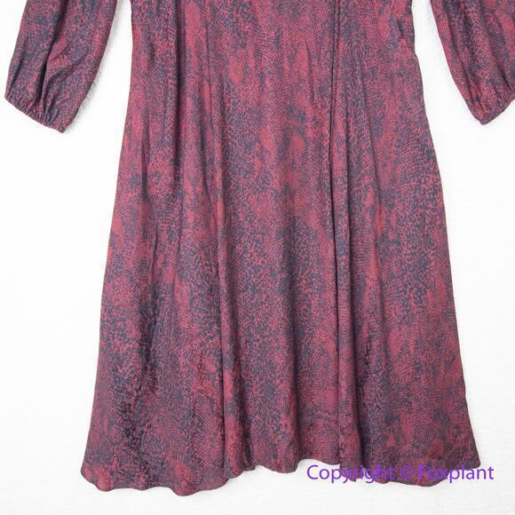 Ann Taylor snake print wrap dress, size 16 - Picture 5 of 16